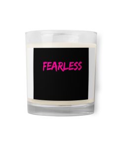 Glass jar soy wax candle Fearless